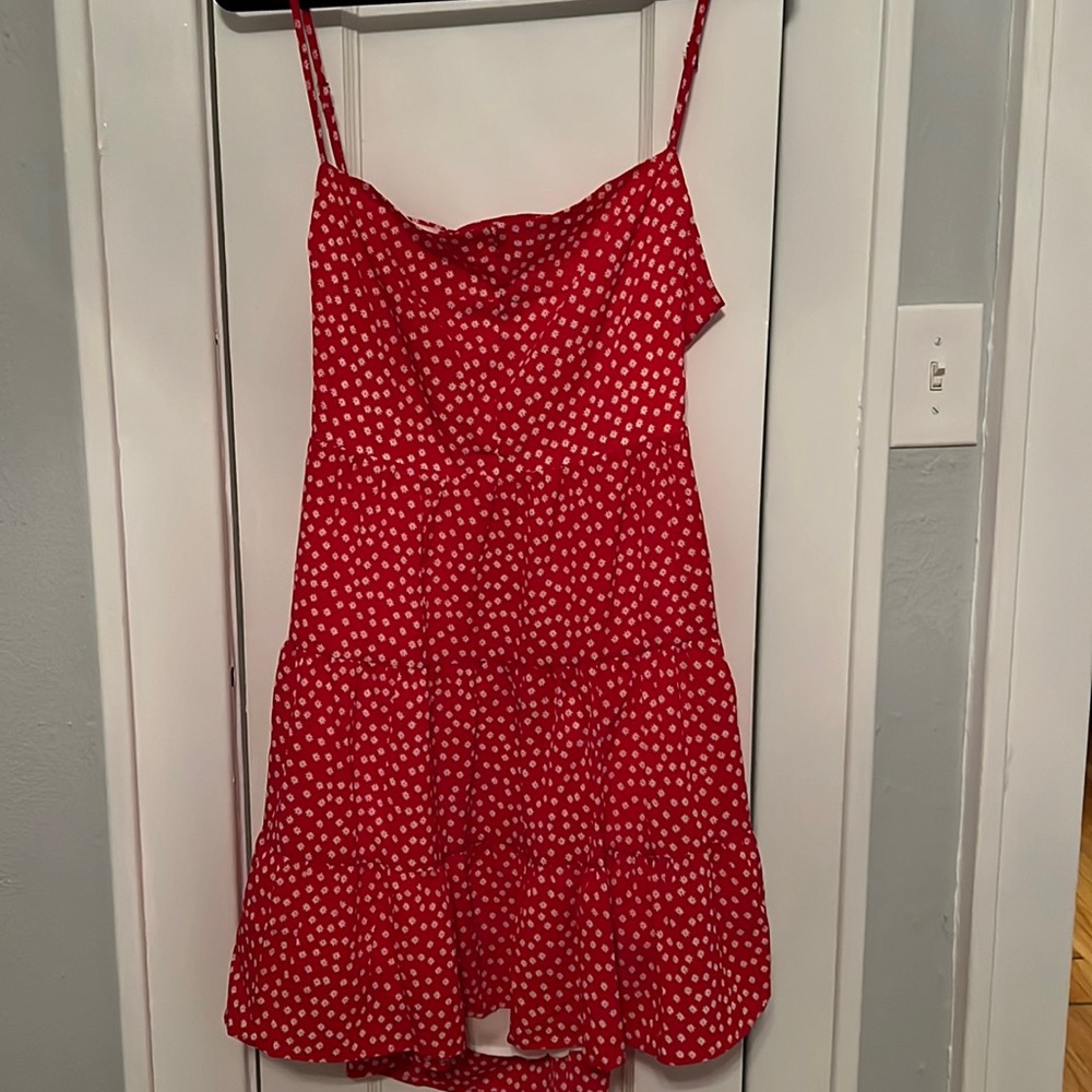 Princess Polly red dress with open back size 12
